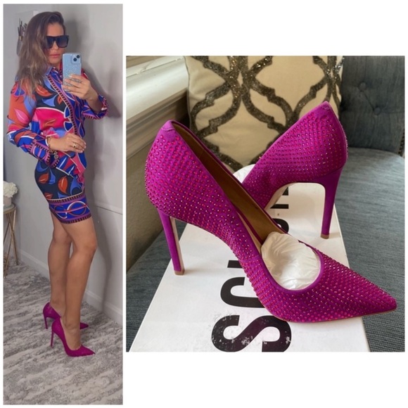 Schutz Lou Crystal pumps heels in Bright Violet - Picture 8 of 8